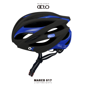 OCTO MARCO 517平價款輕量安全帽(霧黑/亮藍)