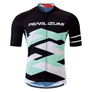 PEARL IZUMI B621-B 基本款男性短袖車衣二款(腰圍加寬版)(黑綠白街廓/深藍條紋)